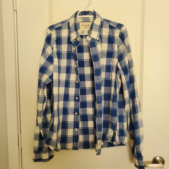 ABERCROMBIE&FITCH MEN DRESS SHIRT SIZE LARGE - Picture 4 of 4